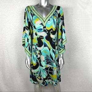 TRINA TURK SILK PRINT TUNIC DRESS Sz 6
